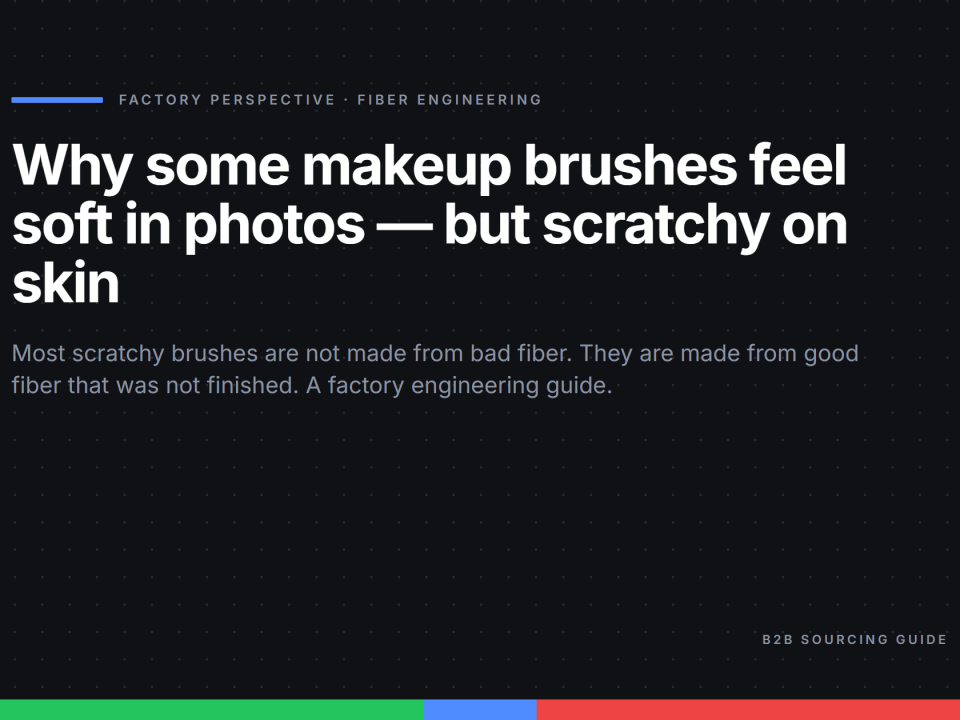 Title card: Why some makeup brushes feel soft in photos but scratchy on skin - a factory fiber engineering guide