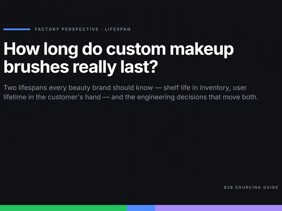 Title card: How long do custom makeup brushes really last - a factory guide to shelf life in inventory and user lifetime in the customer's hand