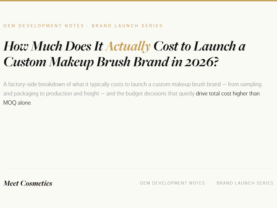 How Much Does It Cost to Launch a Custom Makeup Brush Brand in 2026 - OEM Development Notes cover
